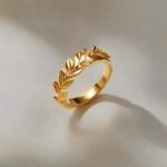 gold leaf ring