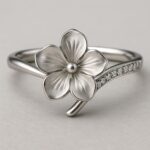 silver flower ring