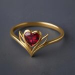 heart gold ring
